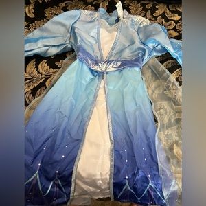 Disney Elsa dress with dress up boots. Dress Size 4-6X•Not sure on boot size